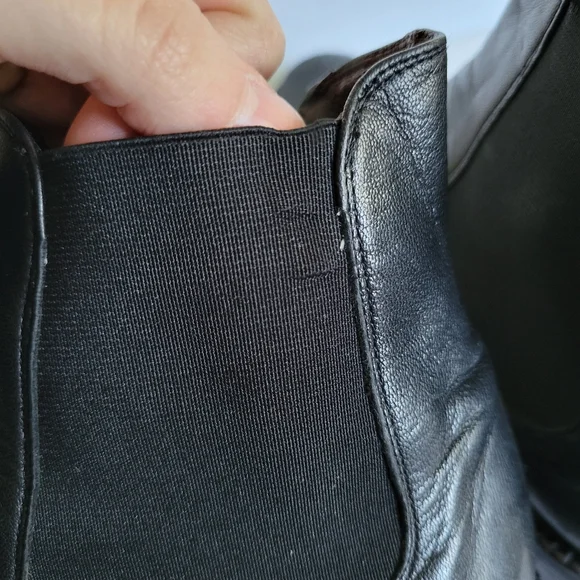 Vintage Hugo Buscati Black Leather Chelsea Boots Women's Size 10 - Picture 6 of 13